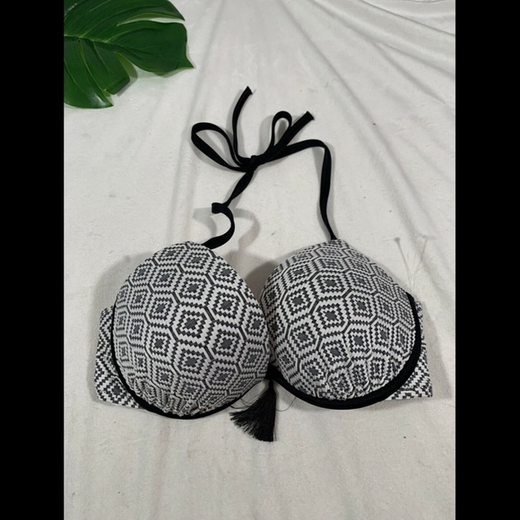 NEW $30‎ Shade & Shore Light Lift Geo Textured Bikini Top [ SZ 34D ] - Picture 3 of 10